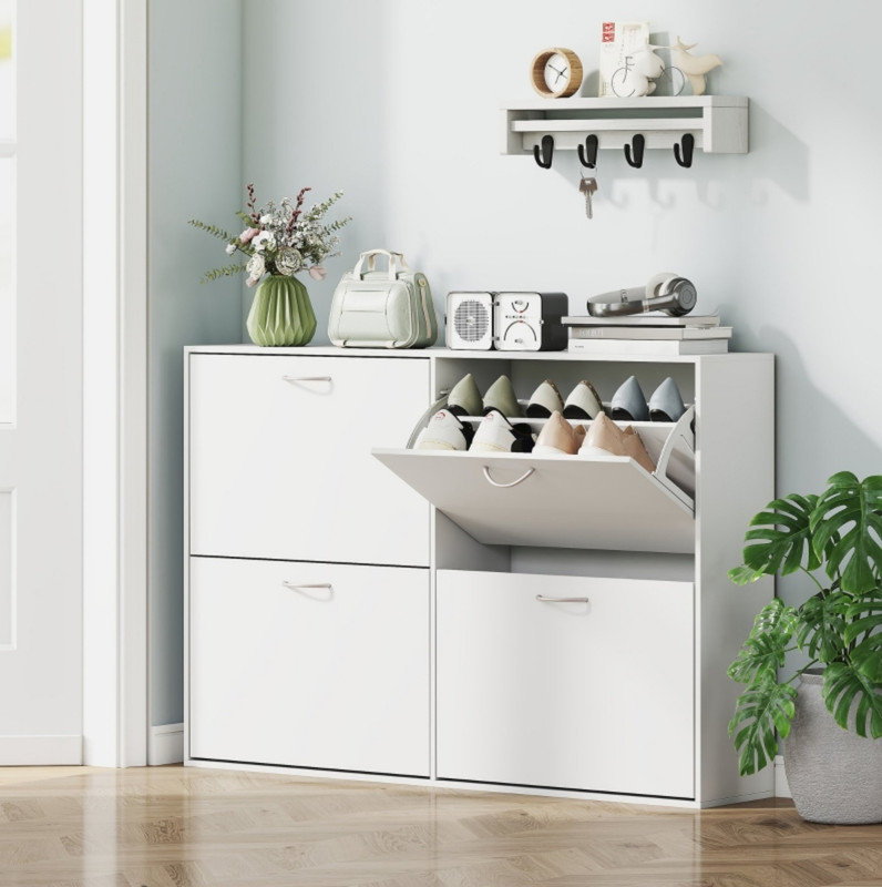 24 Pair Flip Down Shoe Storage