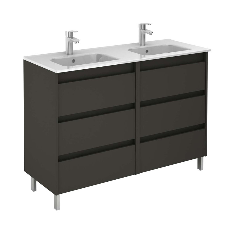 Ensemble de meuble-lavabo de salle de bain double 48 po Mallie