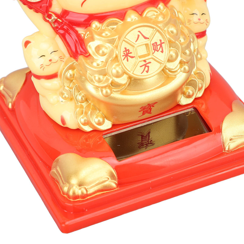 Fortune solaire mignonne en plastique Lucky Cat