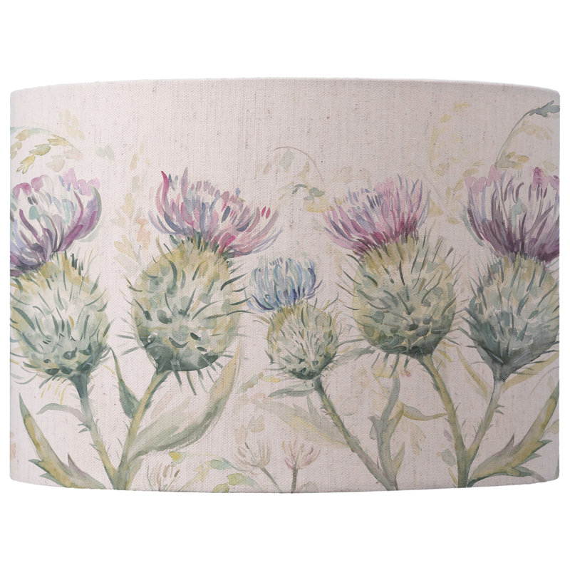 21 cm H Round Cotton Lamp Shade ( No Direct Attachment Method ) in Green
