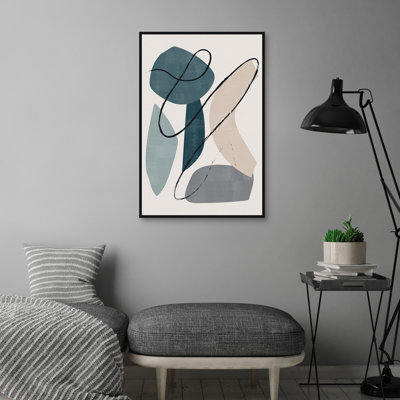 Abstrait esthétique Mid-Century Shapes, révisé par Willowbrook, art mural encadré Fine Art