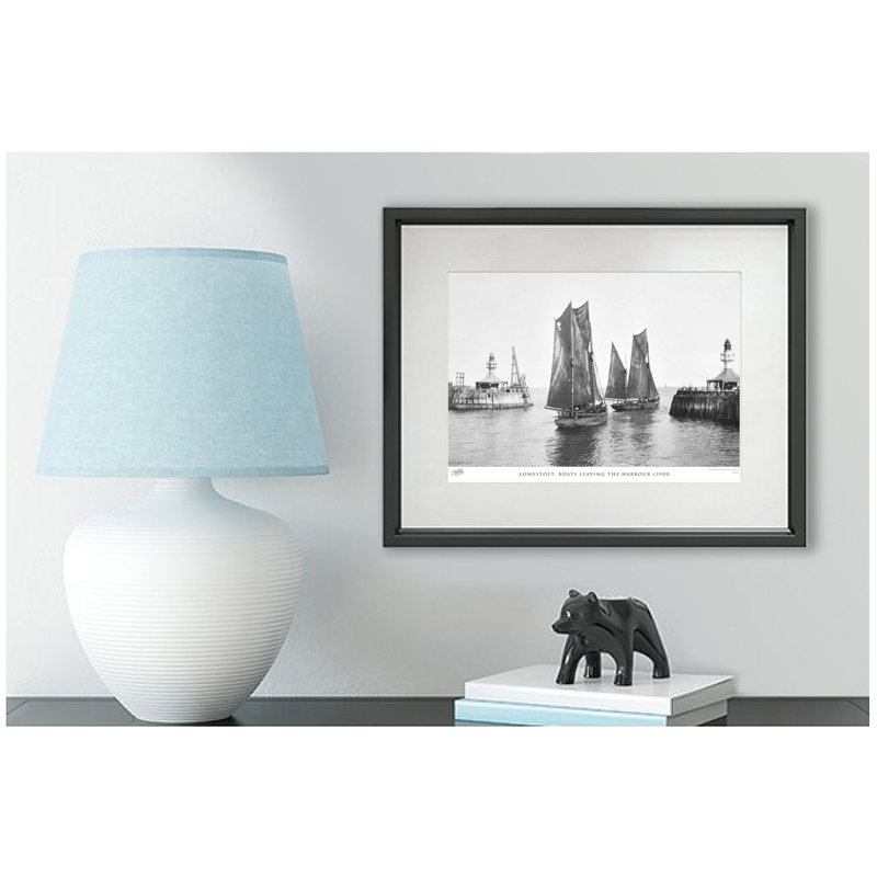 Lowestoft, Boats Leaving The Harbour C1900 by Francis Frith - Single Picture Frame Print, 40cm H x 50cm W x 2.3cm D