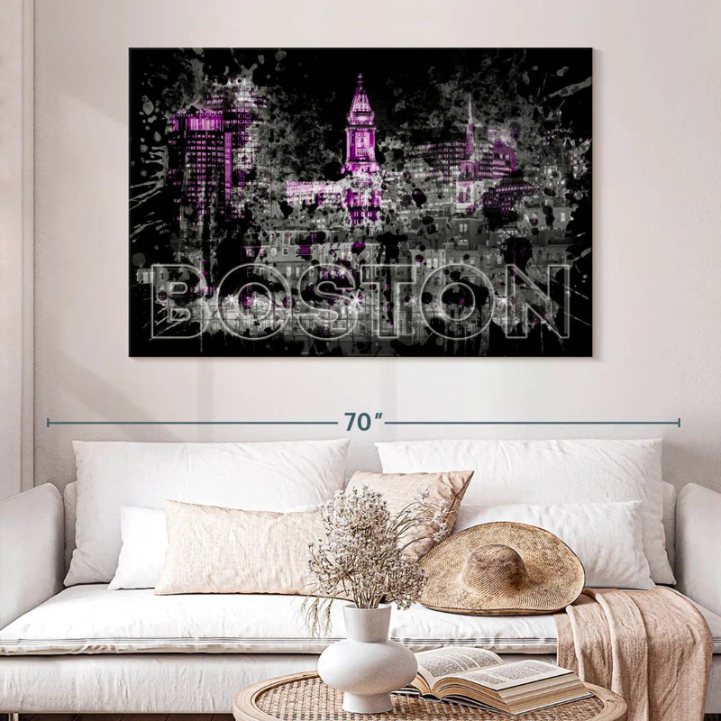 Ravi Boston Skyline Pop, 34" H x 51" W
