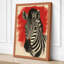 Zebra Head Study Modern 1 Piece Wrapped Canvas Wall Art-27681789-27681790