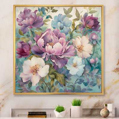 " Retro Collage Blossoming Wildflowers "