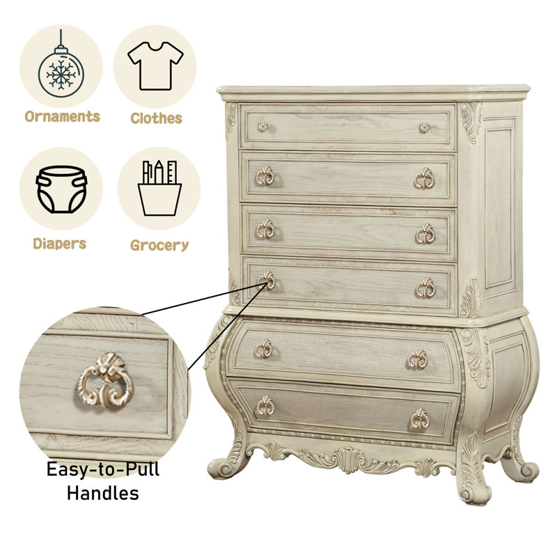 Commode blanche antique Ragenardus