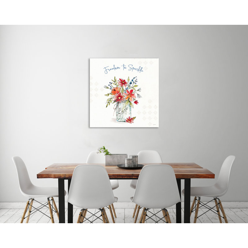«Americana Mood V», toile tendue par Anne Tavoletti, H 48 po x l 48 po x P 1,5 po