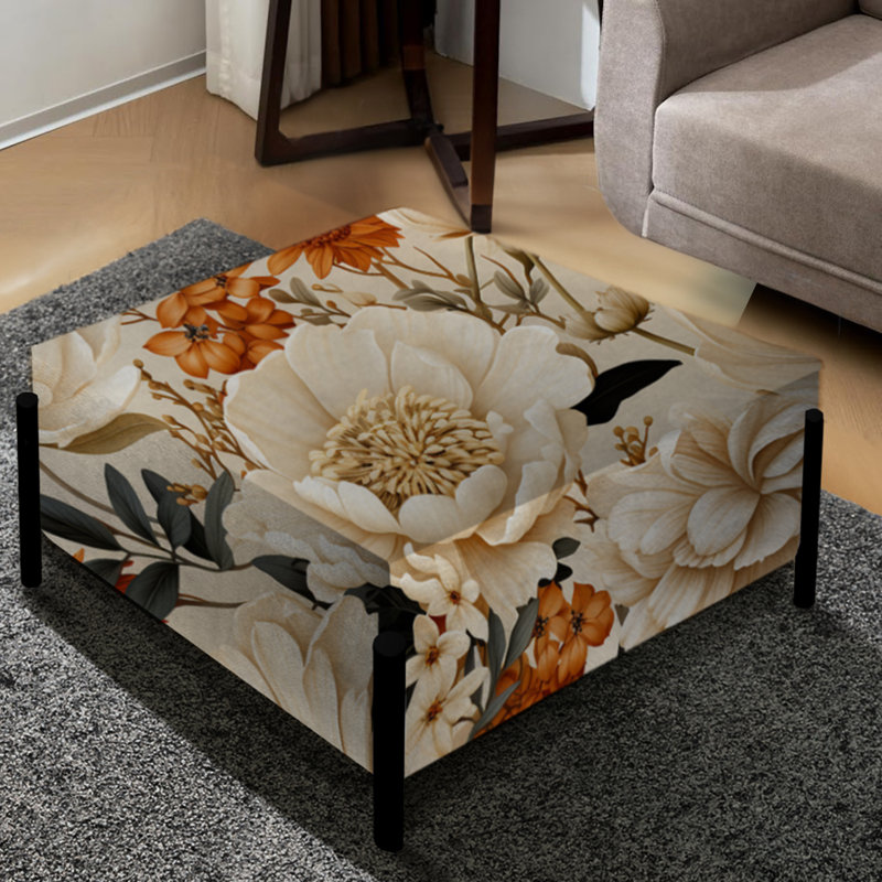 Harmonie florale sereine rétro avec repose-pieds Vintage