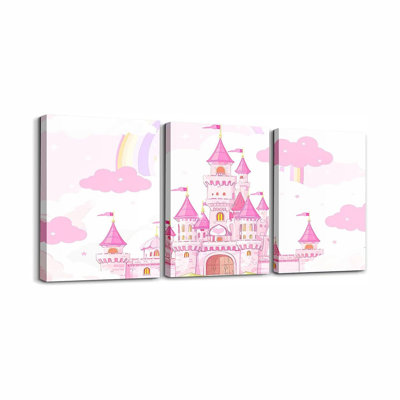 Picture Wall Decor Canvas Wall Art For Living Room Bedroom Princess Bathroom Wall Art For Home Decor Fairy Tales Wall Painting 12" X 16" 3 Piece