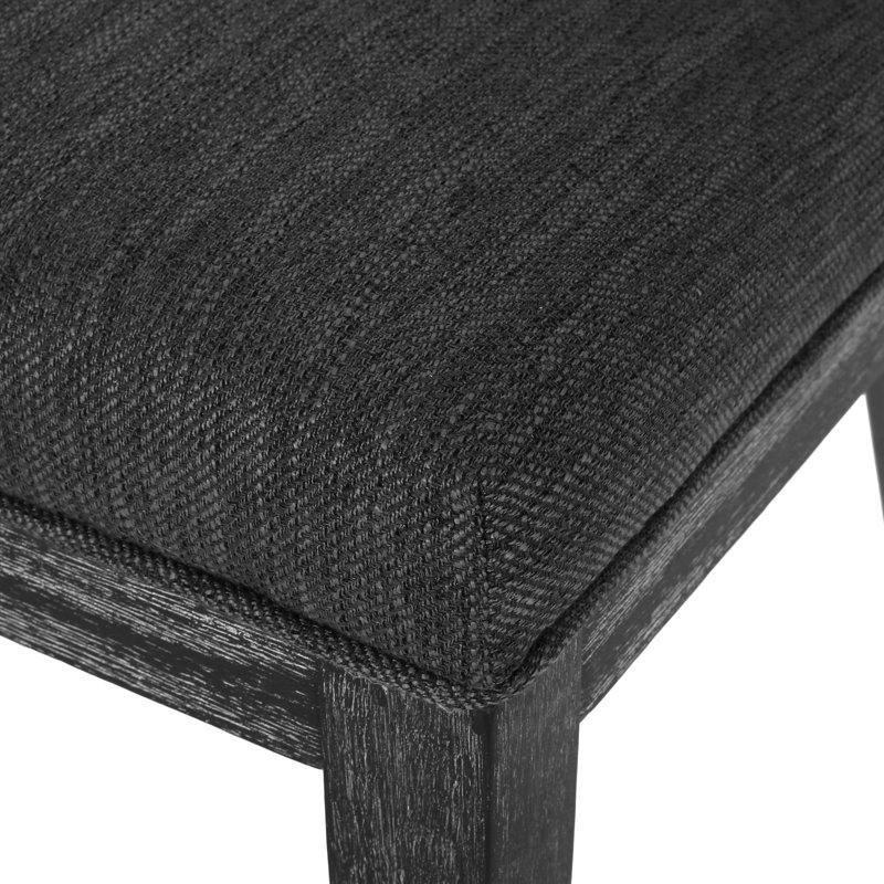 De 2 chaises de salle à manger en tissu - Fiabilité de fabrication en bois massif, charme esthétique, assise texturée confortable, capacité de soutien de 300 lb, instructions d'assemblage faciles à utiliser
