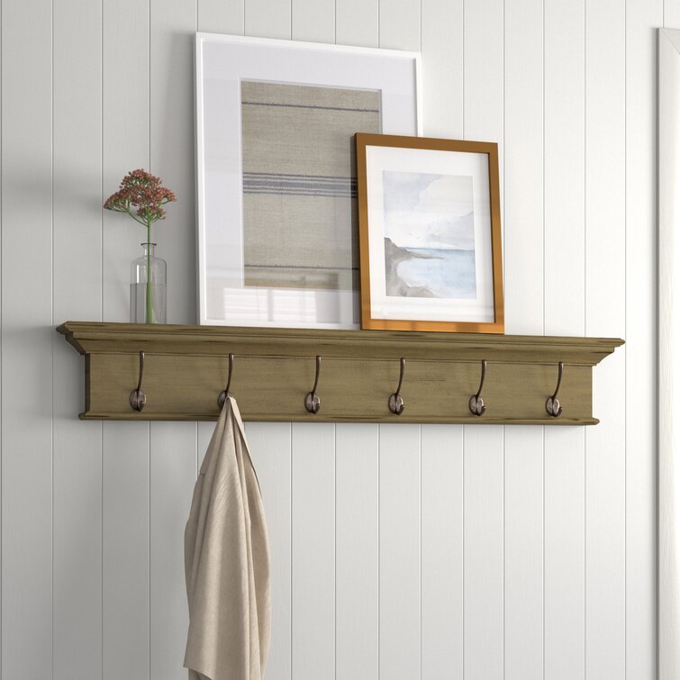 Sand & Stable Sorrento Solid Wood Wall 6 - Hook Wall Mounted Coat