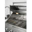 Îlot de cuisine extérieur modulaire 3 pièces VESTIVium - Barbecue au gaz à 6 brûleurs avec rôtissoire infrarouge arrière, module d'évier, réfrigérateur et ensemble de rangement, comptoir en quartz blanc, acier inoxydable (NG)-126295142-128704770