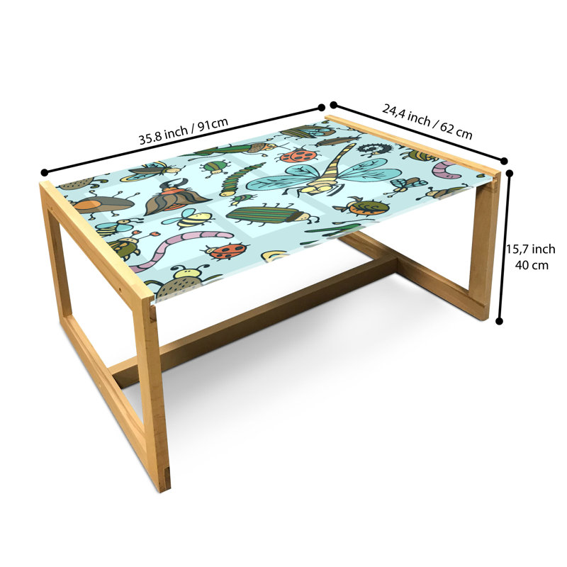 Table basse East Urban Home, H 15,75 po x L 35,83 po x l 24,4 po