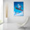 Trinx «The Downhill Race» par Cindy Thornton, art mural en verre acrylique, 24 po x 36 po