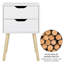40cm W Solid + Manufactured Wood Bedside Table