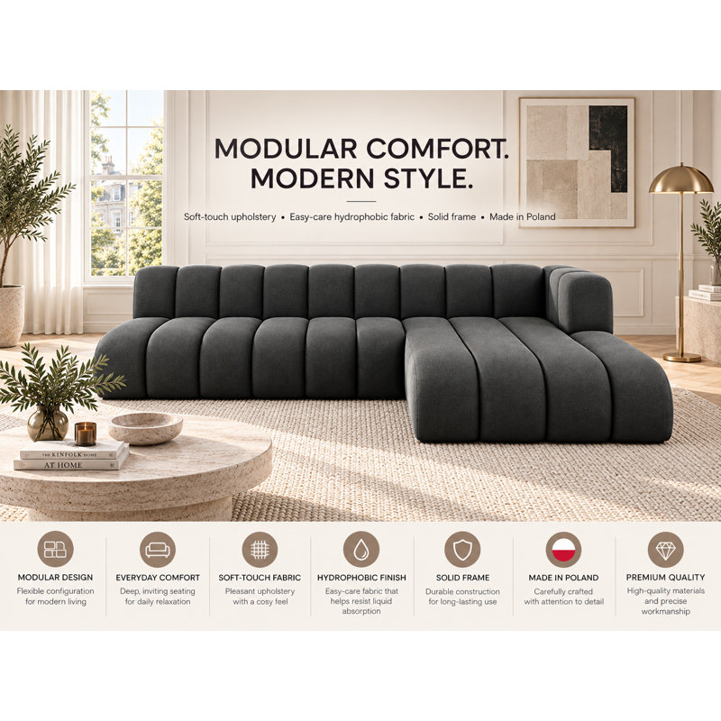 3 Seater Velvet Sofa & Chaise