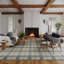 Sundara Modern Plaid Indoor/Outdoor Rug-2130381972-2130421367