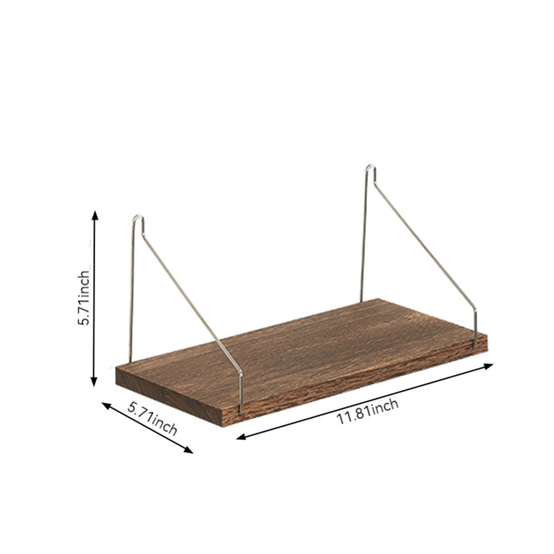 Sherli Wood Floating Shelf, 5.71" H x 11.81" W x 5.71" D