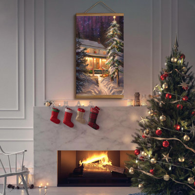 Joli arbre de Noël sur toile