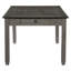 Ensemble de salle à manger 6 pièces gris antique et finition café avec banc à 6 tiroirs et 4 chaises d'appoint de style campagnard décontracté