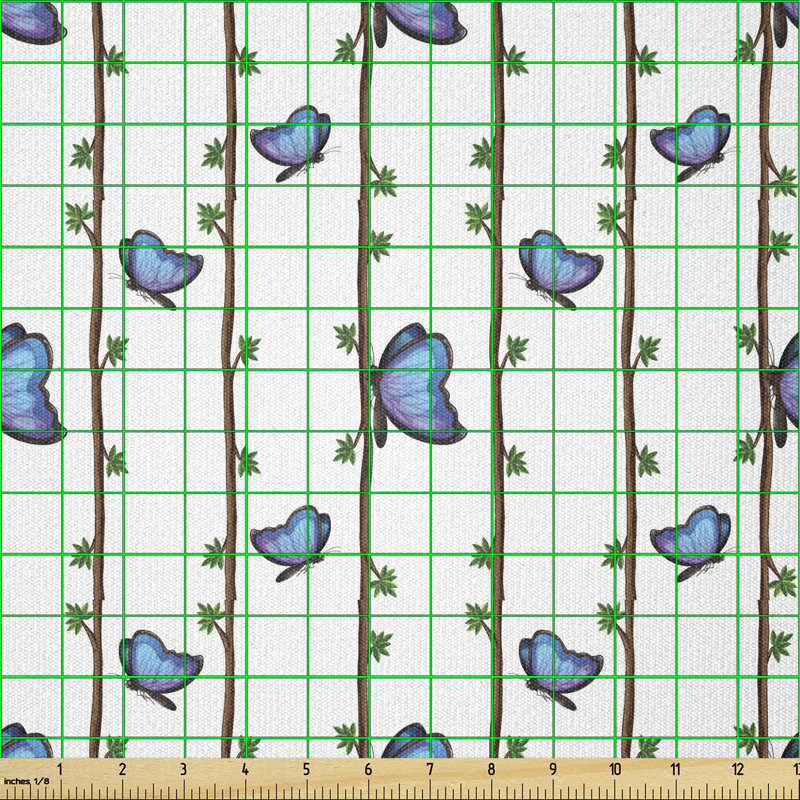 Criag Winged Butterflies on Branches Multi-Purpose Fabric