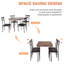 TC Dining Set with 4 Chairs