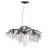 Montriel 6 - Light Steel Dimmable Tiered Chandelier-130824203