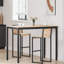 Solid Wood Top Metal Base Dining Table-41328899-41328898-41328896