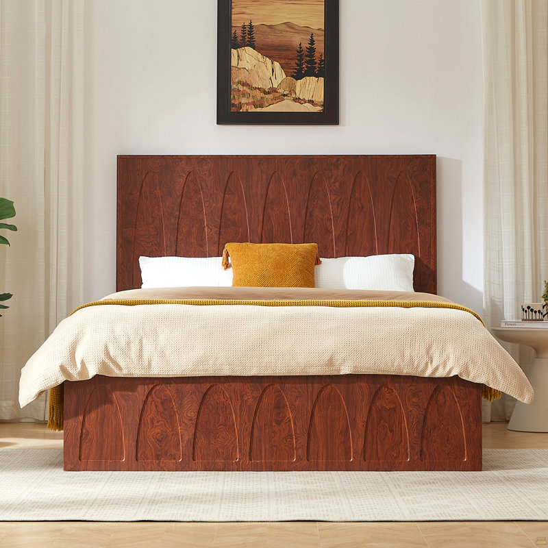 Lit de jour simple rembourré en velours avec 2 tiroirs, beige