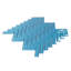 11"X 12.6" Herringbone Polished Glass Mosaic Tile-61266930