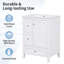 Meuble-lavabo 24 po avec rangement, tablette réglable, panneau de fibres à densité moyenne et bois d'hévéa, cloisons amovibles-112538975