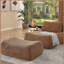 Grand canapé à billes d'intérieur, fauteuil à billes avec coussin lombaire et repose-pieds, utilisation dans la chambre à coucher (orange)