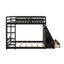 Lit superposé avec ports USB, tablettes de rangement et 2 tiroirs, lit avec garde-corps et échelles, lumières DEL contrôlées par l'application-350150327