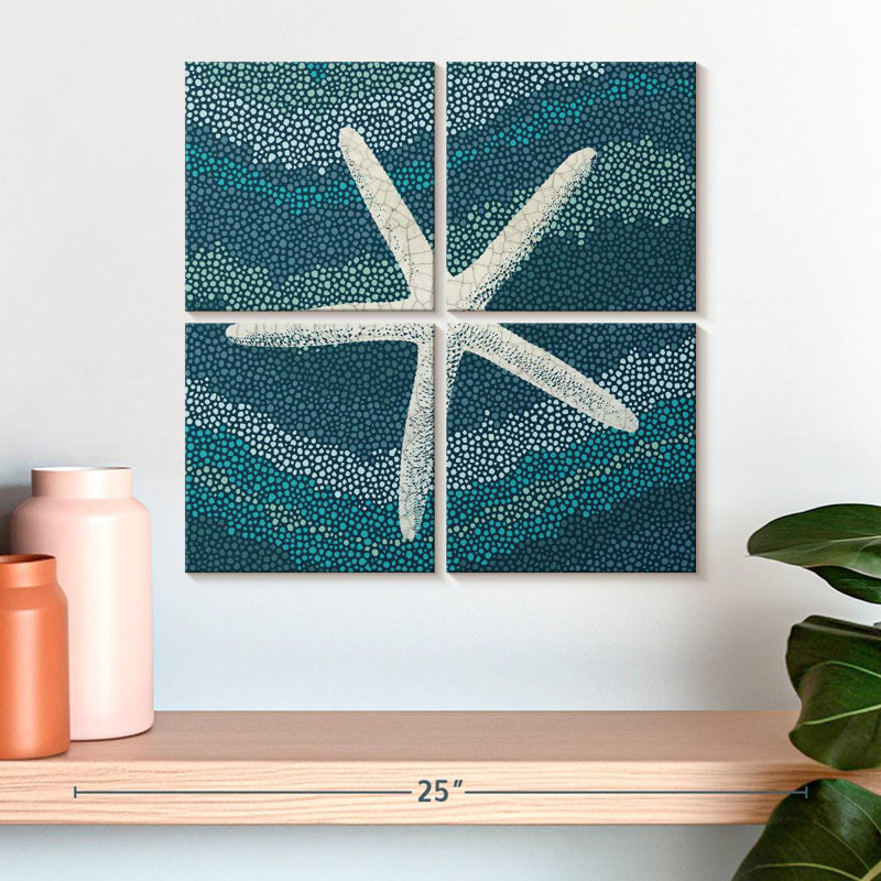 Aletra Blue Sea Glass II, H 18 po x l 18 po