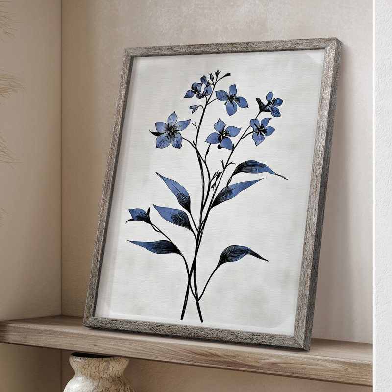 «FLORAL Series», reproduction encadrée en bois massif, H 11 po x l 9 po