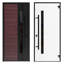 162 portes avant en acier pré-montées Ronex 0162 Chêne rouge 2 fenêtres extérieures latérales Entrée latérale en métal peint moderne-98196143-98196146