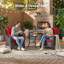 Ensemble de 2 chaises de patio en osier avec dossier haut, siège en rotin PE toutes saisons pour terrasse-2073369260-2063601263