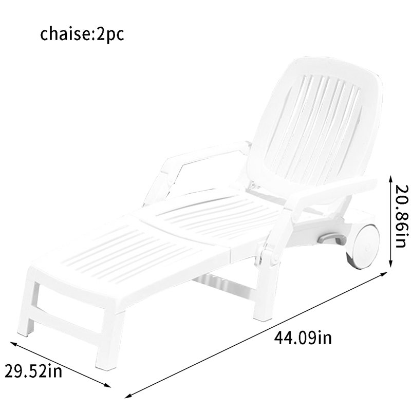 Chaise longue d'extérieur Dametta