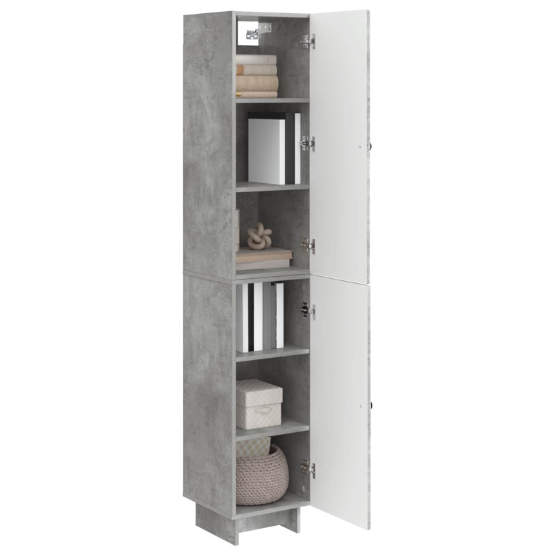 2 -Door 4 Storage Cabinet, Concrete Grey