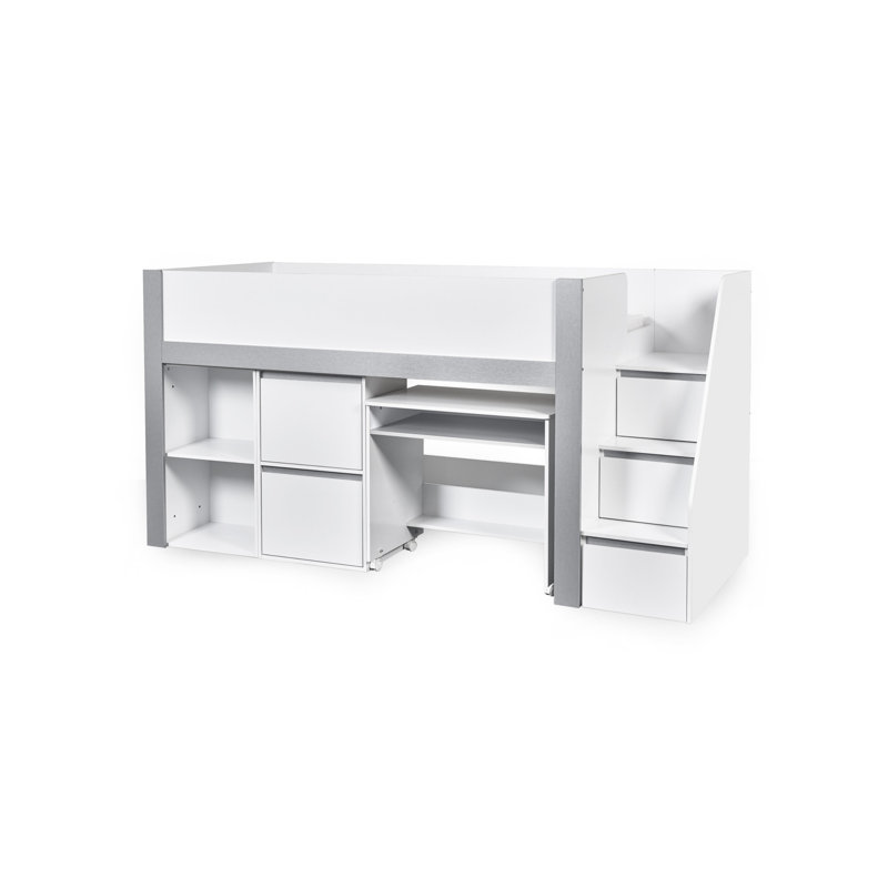 Toka Single (3') Loft Bed Bed Frame with Storage Included with Desk Included