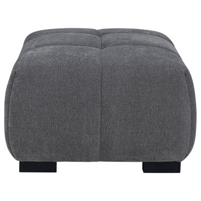Repose-pieds rectangulaire gris anthracite Chizue