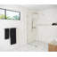 Venus 32 in. x 86.75 in. Fully Frameless Arched Single Fixed Shower Panel-1395650315
