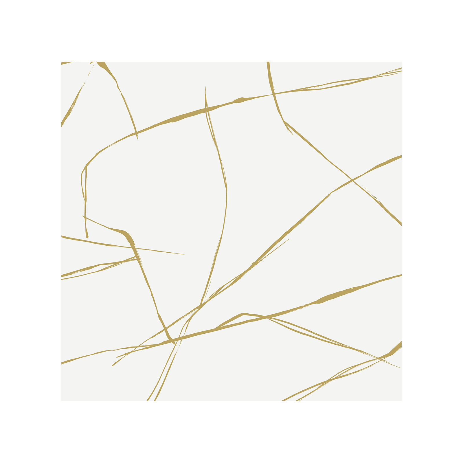 Niseko Modern Abstract Wallpaper, Metallic Goldenrod
