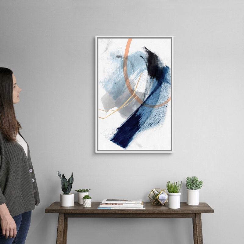 Foreshadow I par PI Studio - reproduction d'art sur toile, H 32 po x l 22 po x P 1,75 po, Cadre blanc