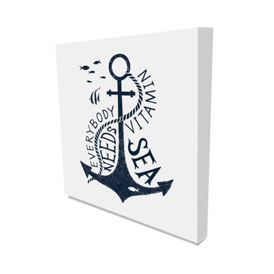 Everyone needs vitamin sea 1 Piece Wrapped Canvas Wall Art