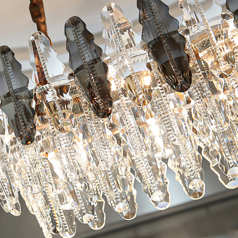 10 - Light Crystal Rectangular Pendant