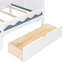 Lit superposé simple au dessus d'un lit simple avec design maison, escalier, tiroir de rangement et éclairage à DEL personnalisable.-578599745
