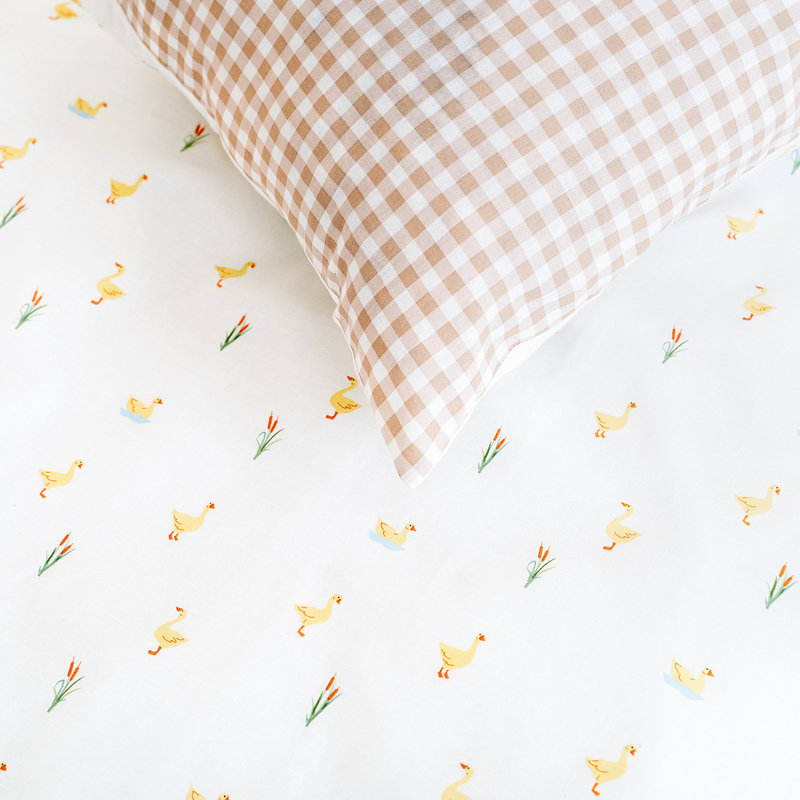 Reversible Little Duckling Cot Bed Duvet Cover and Pillowcase Set