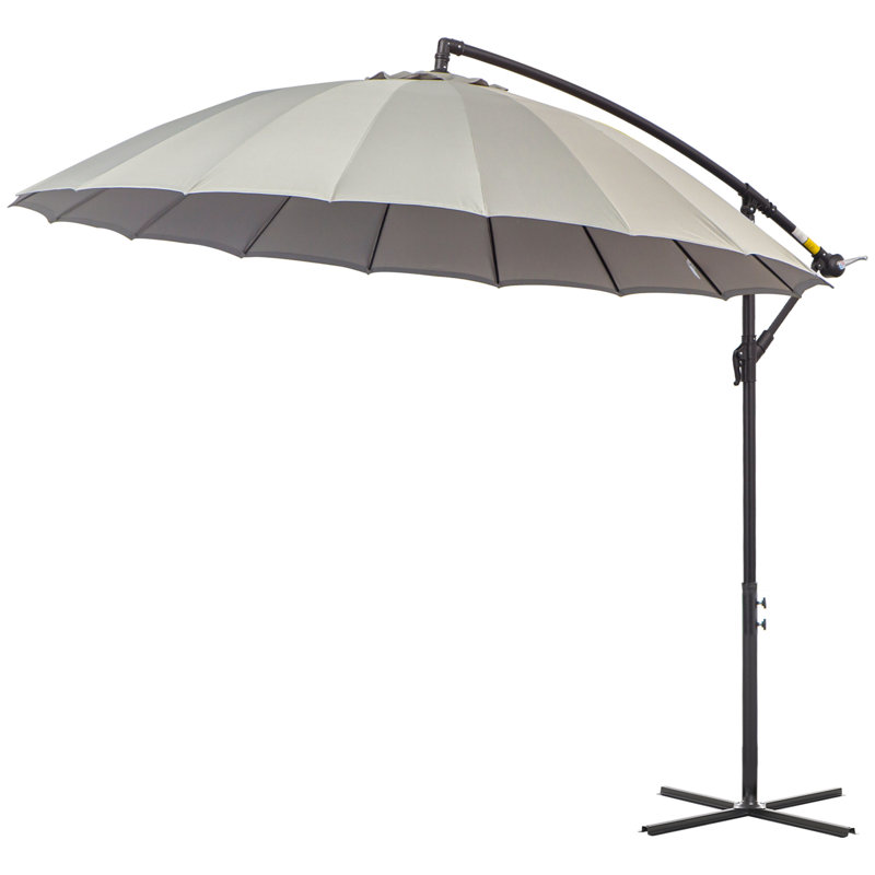 Brunk 296cm Cantilever Parasol, Grey