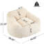 Fauteuil à billes beige, incliné, défini, mousse déchiquetée adaptative, doux, idéal pour les séances de détente, design classique, doux, respirant, recyclé, ergonomique-1810730799-1810730793